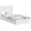 vidaXL Bed Frame with Storage and Headboard White 75 x 190 cm