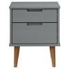 vidaXL Bedside Cabinet MOLDE Grey 40x35x48 cm Solid Wood Pine