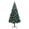 vidaXL Artificial Christmas Tree with Pine Cones and White Snow 210 cm
