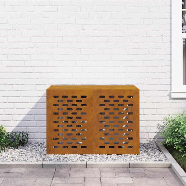 vidaXL Air Conditioner Cover Rusty 100 x 50 x 70 cm Weather Steel