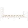 vidaXL Bed Frame without Mattress White 200x200 cm Solid Wood