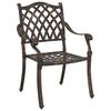 vidaXL Garden Chair 2 pcs Bronze 55 x 56.5 x 91cm Aluminium