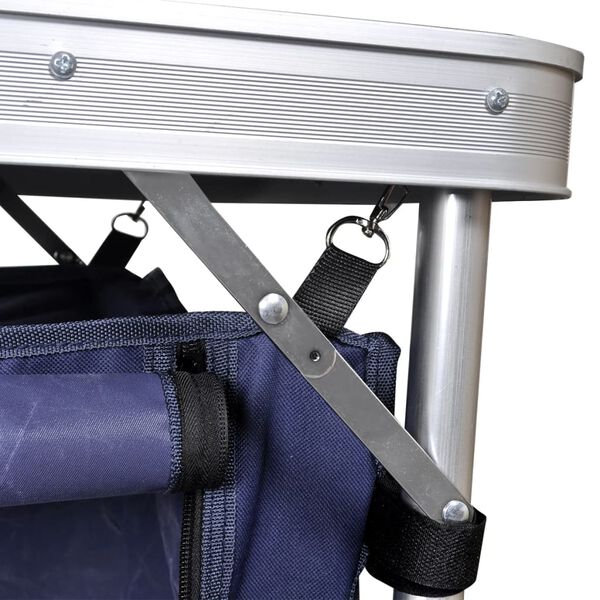 vidaXL Foldable Camping Cupboard with Aluminium Frame