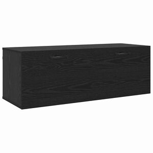 vidaXL Wall-Mounted Cabinet Wall-mounted Black Oak 100 x 36.5 x 35 cm