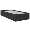 vidaXL Bed Frame with Headboard Black 75 x 190 cm Engineered Wood