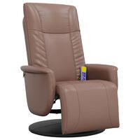 vidaXL Massage Recliner Chair with Footrest Brown Faux Leather