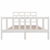 vidaXL Bed Frame without Mattress White Solid Wood 140x200 cm (810083+814195)