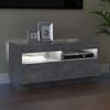 vidaXL TV Cabinet with LED Lights Concrete Grey 80x35x40 cm