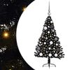 vidaXL Artificial Pre-lit Christmas Tree Black 120 cm PVC