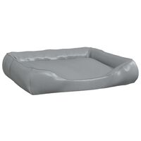 vidaXL Dog Bed Light Grey 80x68x23 cm Faux Leather