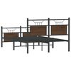 vidaXL Bed Frame without Mattress Brown Oak 120x190 cm Small Double Engineered Wood