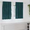 vidaXL Blackout Curtains 2 pcs Dark Green 140 x 140 cm Velvet