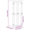 vidaXL Wardrobes with Shelf White 76 x 50 x 170 cm Solid Pine Wood