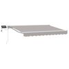 vidaXL Manual Awning Frame with LEDs Light Grey and White 3 x 2.5 m