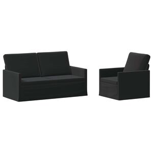 vidaXL Sofa Set 2 pcs Black Velvet