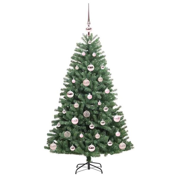 vidaXL Artificial Hinged Christmas Tree Green 120 cm PVC and Metal