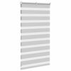 vidaXL Zebra Blind Light Grey 80x100 cm Fabric Width 75.9 cm Polyester