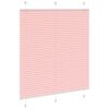 vidaXL Pleated Blind Pink 120x150 cm Fabric Width 119.4 cm Polyester