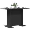 vidaXL Dining Table Black 110x60x75 cm Engineered Wood