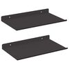 vidaXL Wall Shelf with Shelf 2 pcs Black 30 x 17.5 x 2.5 cm