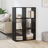 vidaXL Book Cabinet Black Oak 69.5 x 29 x 103.5 cm Engineered Wood