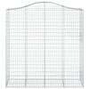 vidaXL Arched Gabion Baskets 5 pcs 200x50x200/220 cm Galvanised Iron