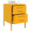 vidaXL Bedside Cabinet Mustard Yellow 36x39x50.5 cm Steel