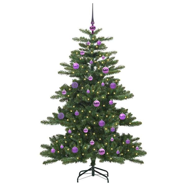 vidaXL Artificial Hinged Christmas Tree Green 150 cm PVC and Steel