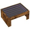 vidaXL Coffee Table with Infinity LED Smoked Oak 70x50x30 cm