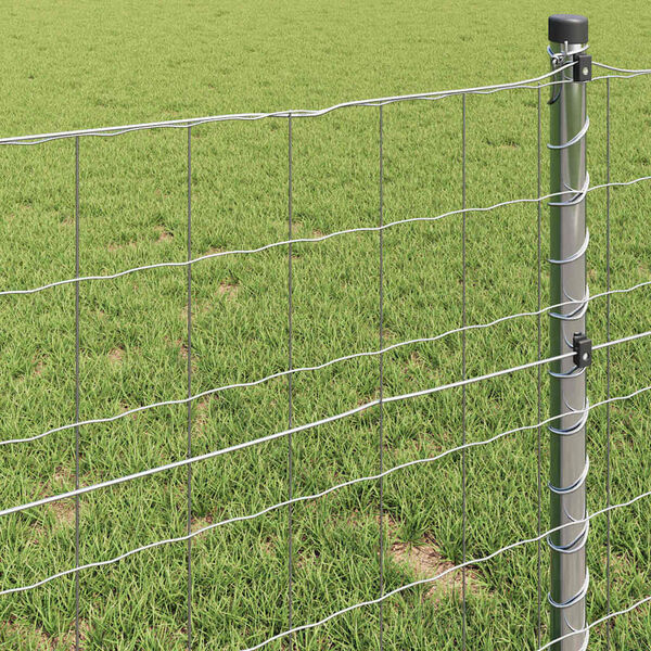 vidaXL Euro Fence Silver 0.6 x 10 m Hot dip galvanized iron