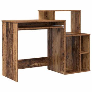 vidaXL Desk with Drawer Old Wood 120.5 x 44 x 88.5 cm Engineered Wood