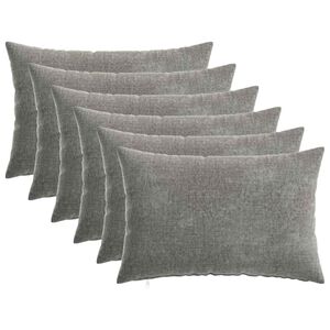 vidaXL Cushion Cover 6 pcs HEERLEN Dark Grey 30 x 50 cm