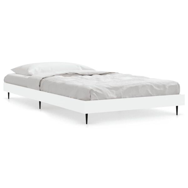 vidaXL Bed Frame without Mattress White 90x200 cm Engineered Wood