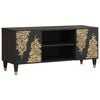 vidaXL TV Cabinet Black 105 x 33 x 46 cm Solid Mango Wood