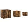 vidaXL Side Tables 3 pcs Smoked Oak Engineered Wood