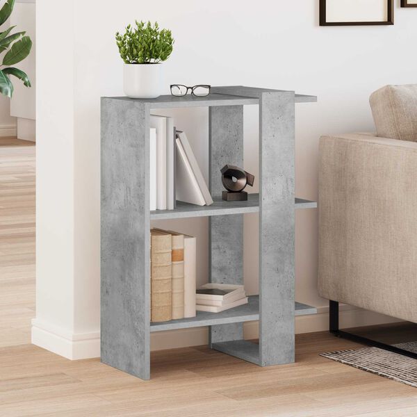 vidaXL Bookshelf Concrete Grey 52 x 25 x 71.5 cm Engineered Wood