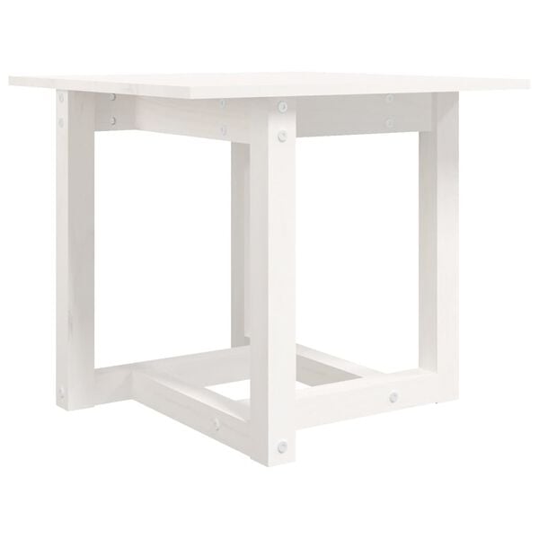vidaXL Coffee Table White 50x50x45 cm Solid Wood Pine