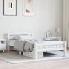 vidaXL Bed Frame without Mattress White Solid Pinewood 100x200 cm