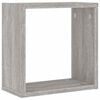 vidaXL Wall Cube Shelves 2 pcs Grey Sonoma 30x15x30 cm