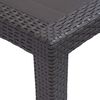 vidaXL Garden Table Brown 150x90x72 cm Plastic Rattan Look