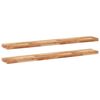 vidaXL Floating Shelves 2 pcs 140x20x4 cm Oil Finished Solid Wood Acacia