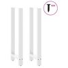 vidaXL Bar Table Legs White 2 pcs 50x(110-111) cm Steel