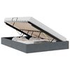 vidaXL Storage Bed with Storage Dark Grey 153 x 203 cm Velvet