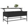 vidaXL Coffee Table Black 100x50x45 cm Engineered Wood and Metal