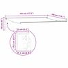 vidaXL Awning Manual White 4.5 x 3 m Metal