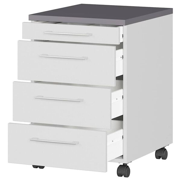Germania Rolling Cabinet GW-Profi 2.0 42x49x61 cm Light Grey and Graphite