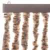 vidaXL Fly Curtain Beige and Dark Brown 90x220 cm Chenille
