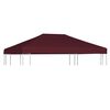 vidaXL Gazebo Top Cover 310 g/m&sup2; 3x4 m Bordeaux