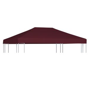 vidaXL Gazebo Top Cover 310 g/m&sup2; 3x4 m Bordeaux