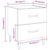 vidaXL Bedside Cabinets 2pcs White 40x35x47.5 cm